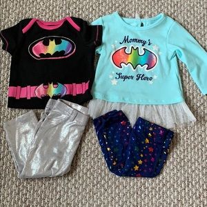 6/9 month Batman theme baby clothes